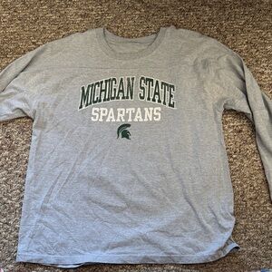 NCAA Michigan State Spartans Gray Long Sleeve Shirt